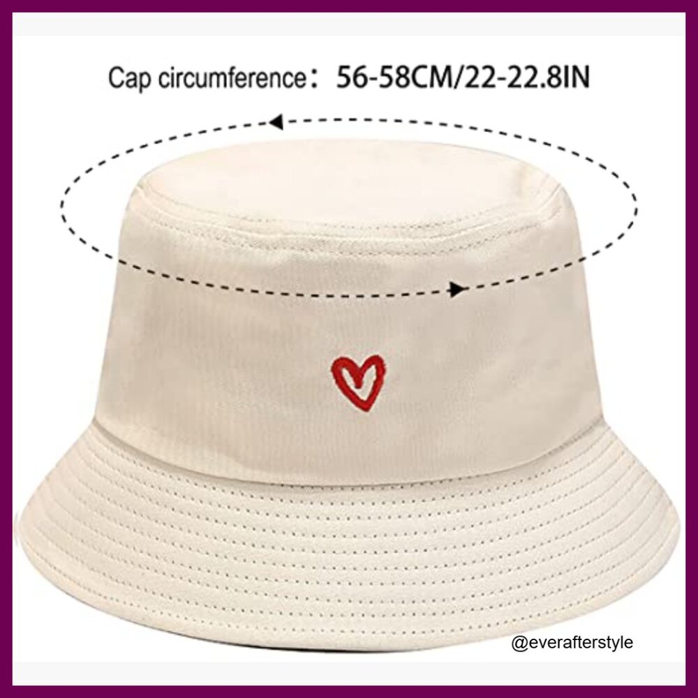 Cotton Bucket Hat with Embroidery for Beach and Outdoor Activities - Picture 5 of 5
